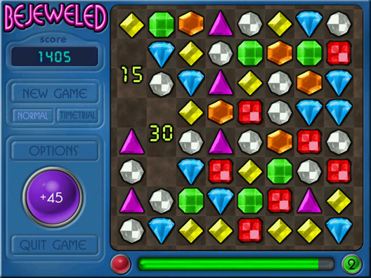 Screenshot from Bejeweled